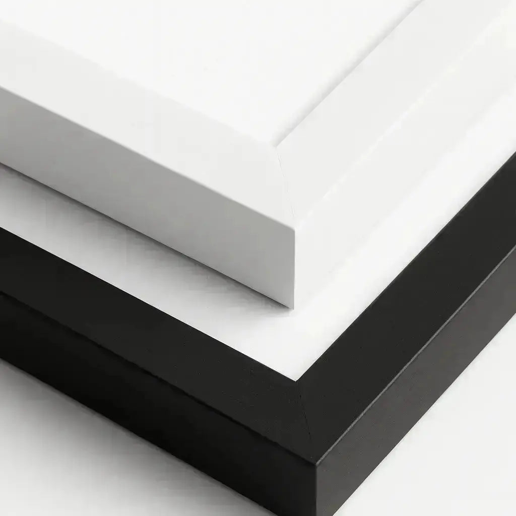 White And Blue Flowers Serie (3 Poster) 50x70cm im Holzrahmen SET004 frame4u