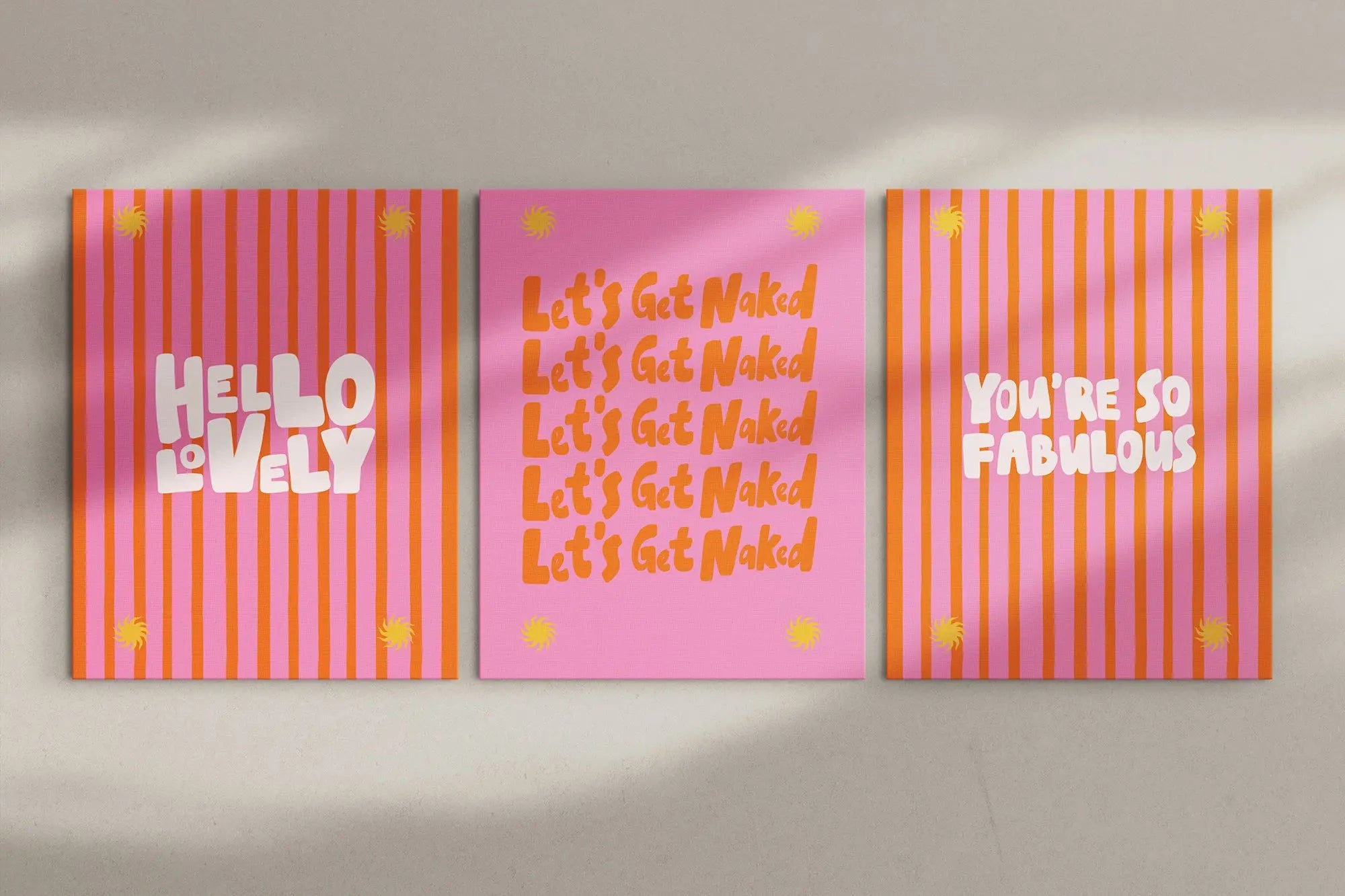 Lovely Serie (3 Poster) ohne Rahmen SET008-D frame4u