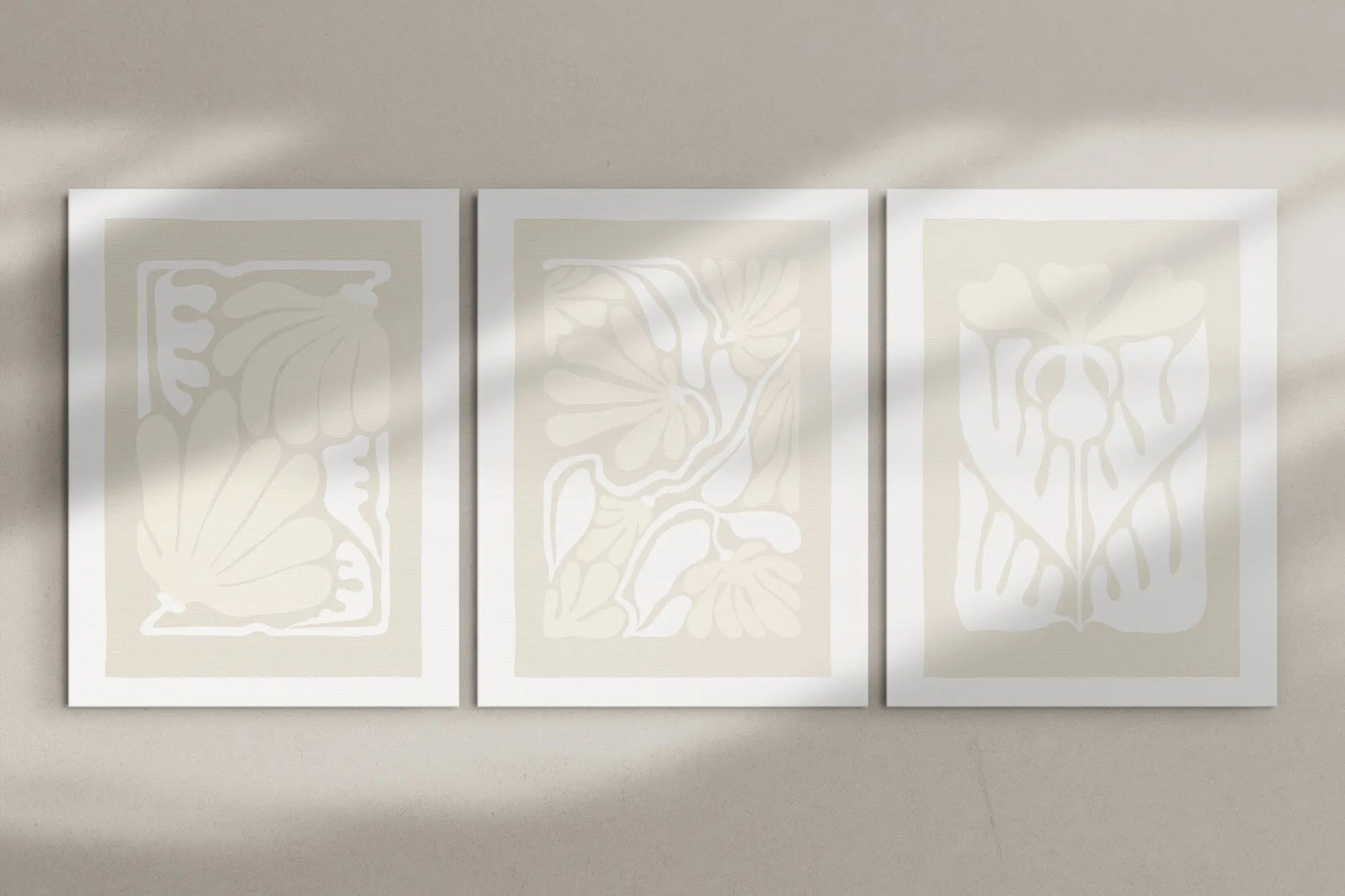 Calming Flowers Serie (3 Poster) ohne Rahmen SET005-D frame4u
