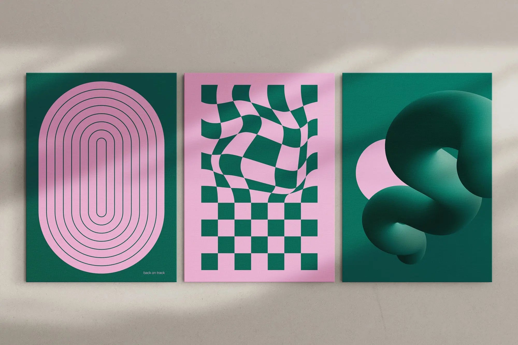 Abstrakt Serie (3 Poster) ohne Rahmen SET012-D frame4u