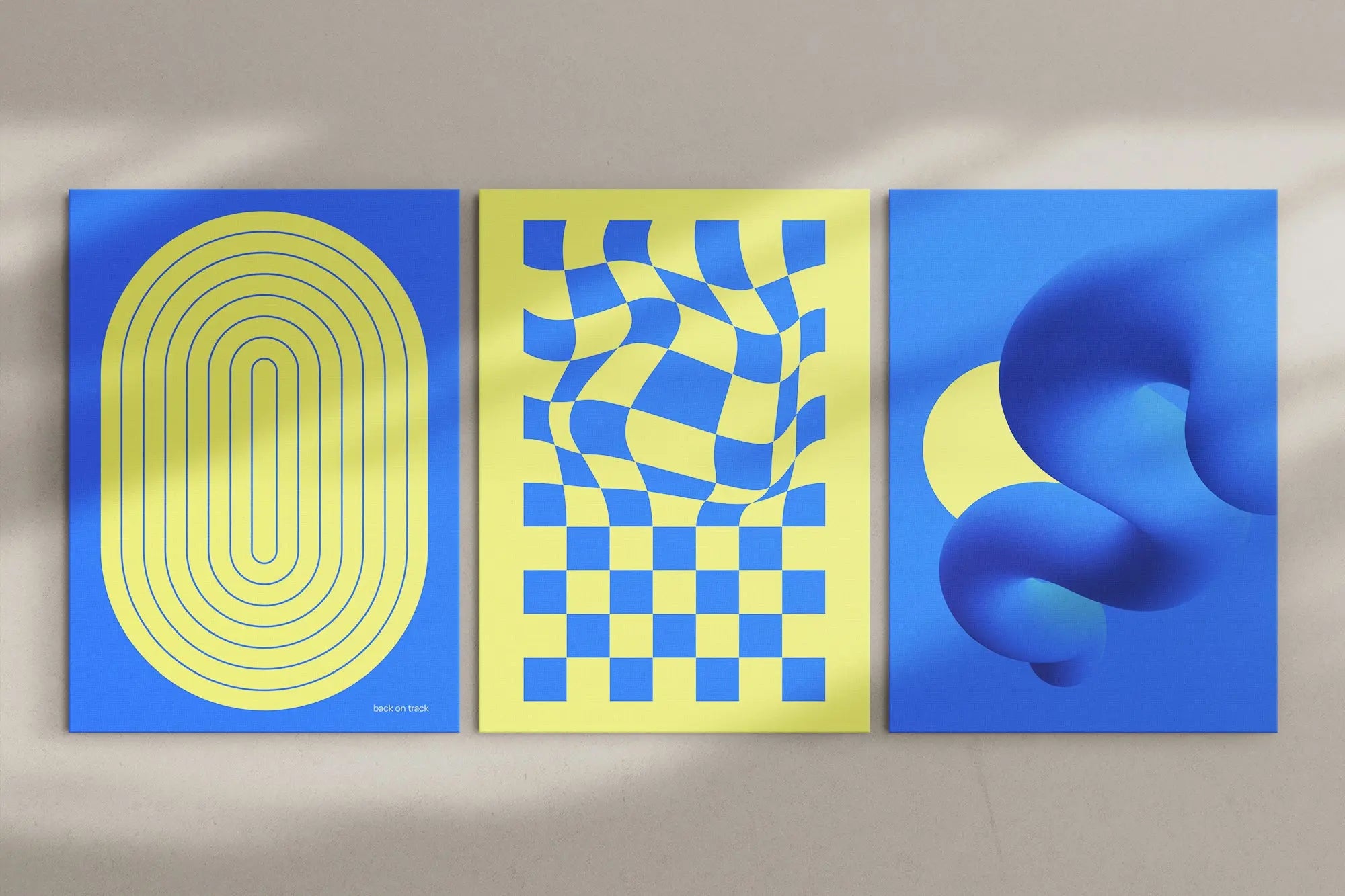 Abstrakt Serie (3 Poster) ohne Rahmen SET011-D frame4u